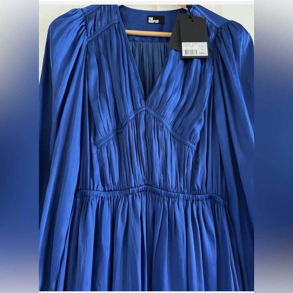 Kooples blue midi dress long sleeved